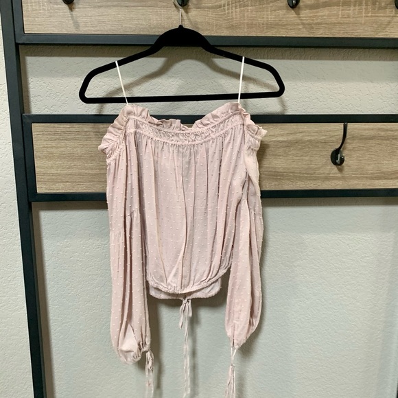 Cotton Candy LA off the shoulder, crop top - Picture 2 of 3